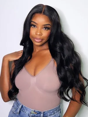 Pre-bleached Body Wave Hair Wear Go Glueless Wig 7x5 Pre-cut HD Lace Pre-plucked