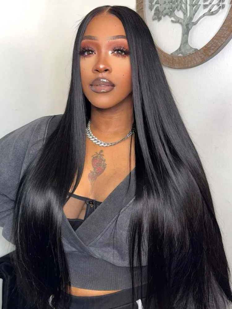 Pre-bleached Straight Hair Wear Go Glueless Wig 7x5 Pre-cut HD Lace Pre-plucked - Image 5