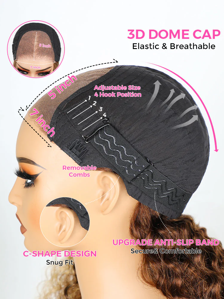 Wear Go Highlight Brown Color Face-Framing Layered Cut Body Wave Wig Pre-Cut Lace Glueless Wigs - Image 10