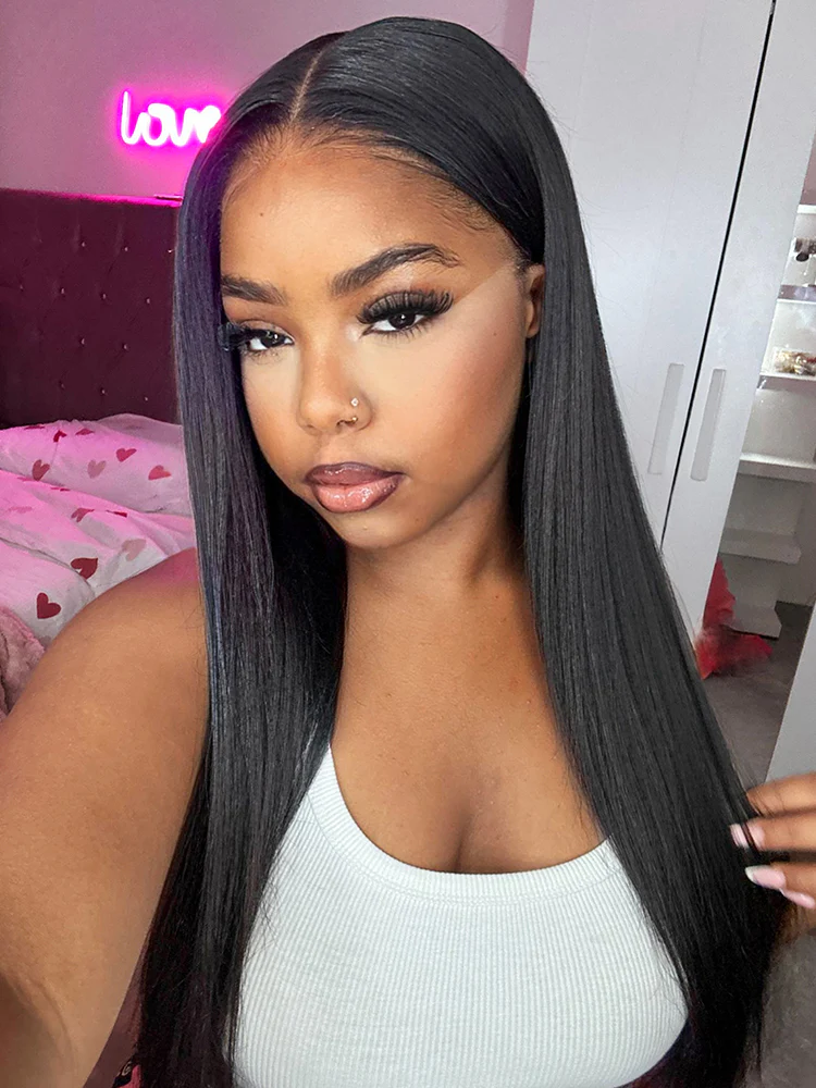 Pre-bleached Straight Hair Wear Go Glueless Wig 7x5 Pre-cut HD Lace Pre-plucked - Image 8
