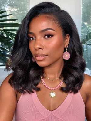 Pre-bleached Body Wave Hair Wear Go Bob Wig 7x5 Pre-cut HD Lace Pre-plucked